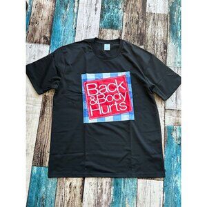 🚨3/$8🚨 NWOT Mens large funny gift tshirt back and body hurts